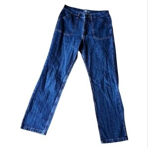 Wrangler for Womens Y2K Cargo Style Pockets Straight Leg Denim Jeans Size 10 32L